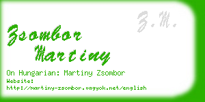 zsombor martiny business card
